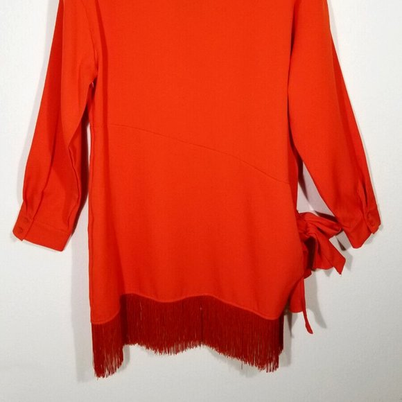 PRETTY LITTLE THING Tassel Hem Bodycon Dress 5436E1M - Picture 6 of 16